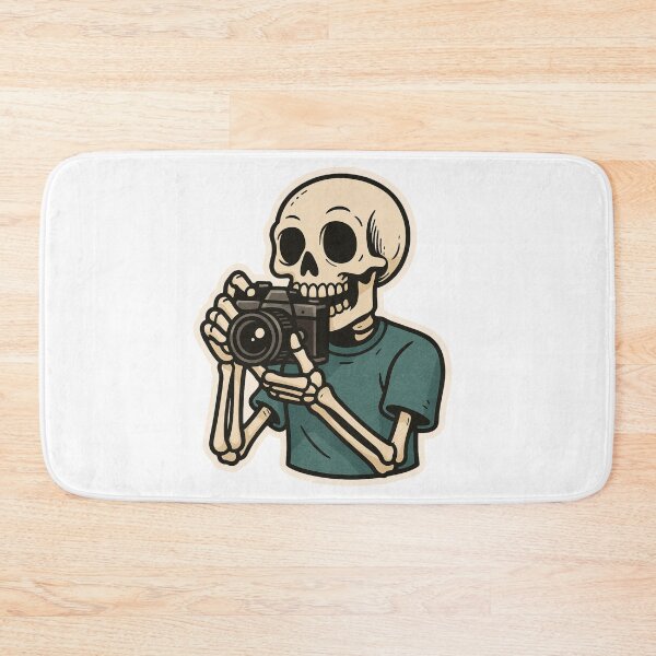 Item preview, Skeleton Photographer with camera Sticker  designed and sold by BrinaandPops.
