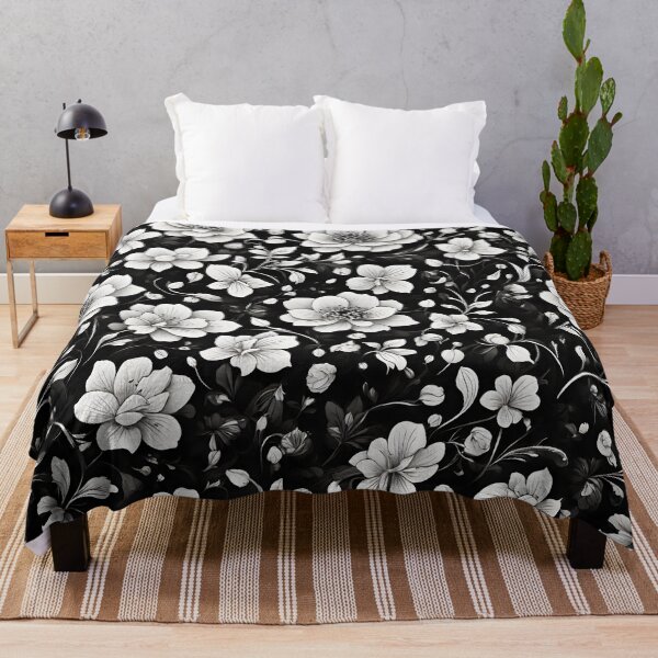 Item preview, Elegant Black and White Floral Pattern designed and sold by Apex Designs.