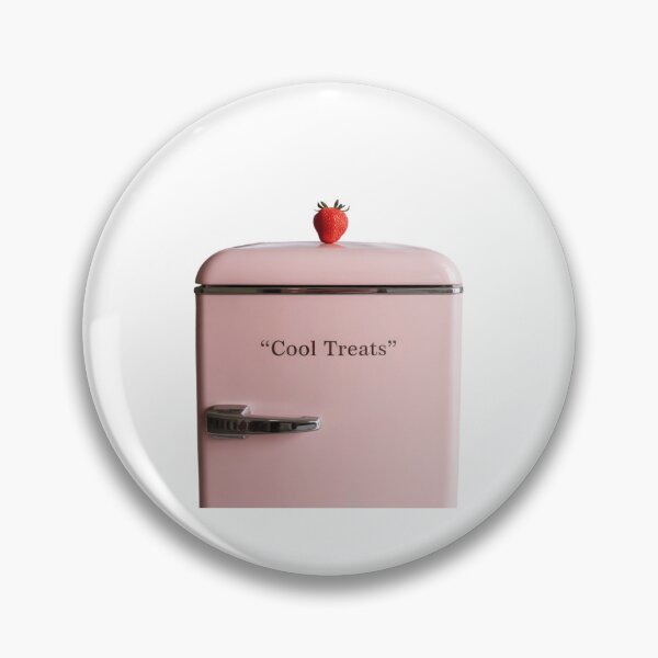 Item preview, pink refrigerator with strawberry on top designed and sold by ArtQueen777.