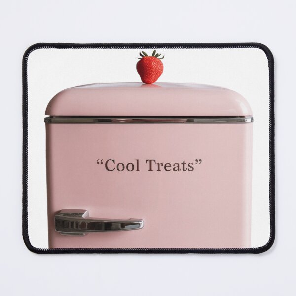 Item preview, pink refrigerator with strawberry on top designed and sold by ArtQueen777.
