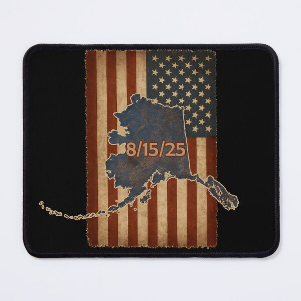 Item preview, USA Flag with Alaska Map and 8 15 25 Date Vintage Style designed and sold by Jack’s Shirts Craft.