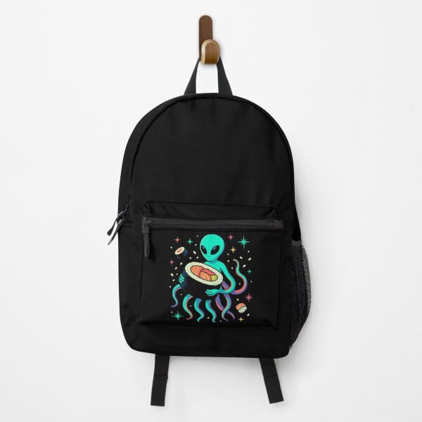 Item preview, Alien Sushi Courier – Space Octopus Vector Design designed and sold by POD DYNASTY | Original Print On Demand T-Shirt Graphics.