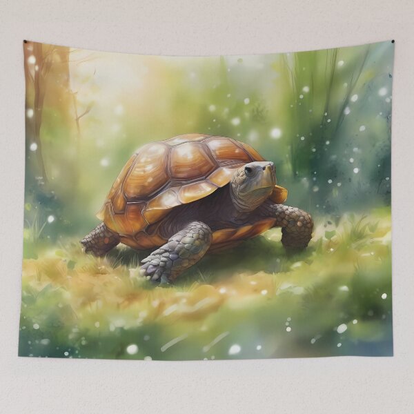 Item preview, Dreamy Tortoise in Shimmering Forest designed and sold by CalmnessbyChoice.