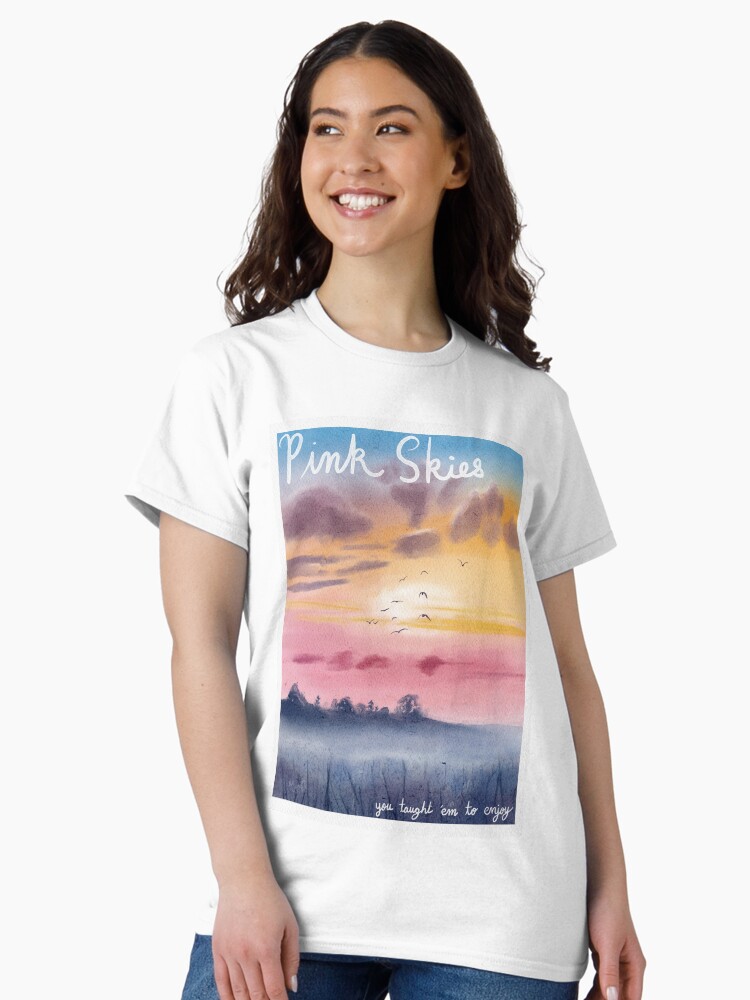Pink Sky Watercolor Classic T-Shirt