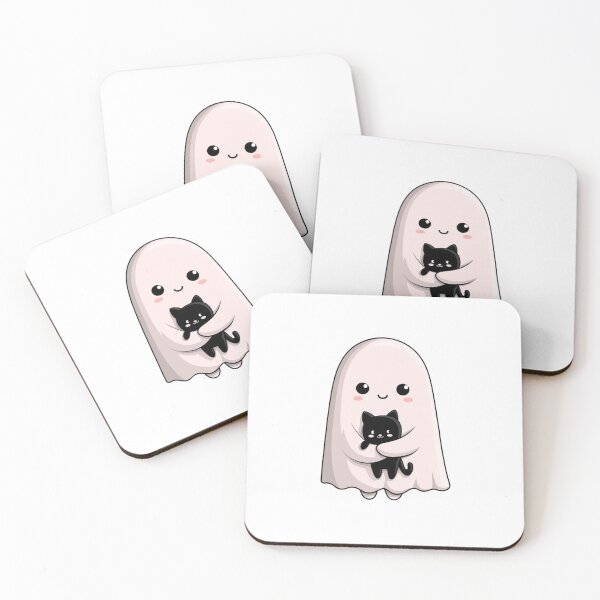 Item preview, Ghost and Cat | T-Shirt designed and sold by NicolasGlowArt.