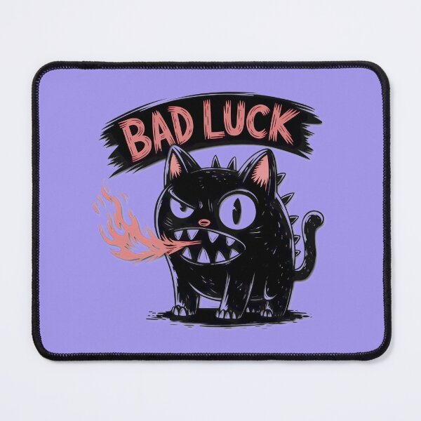 Item preview, Fiery Black Cat Bad Luck Monster designed and sold by ElliottvkArt.