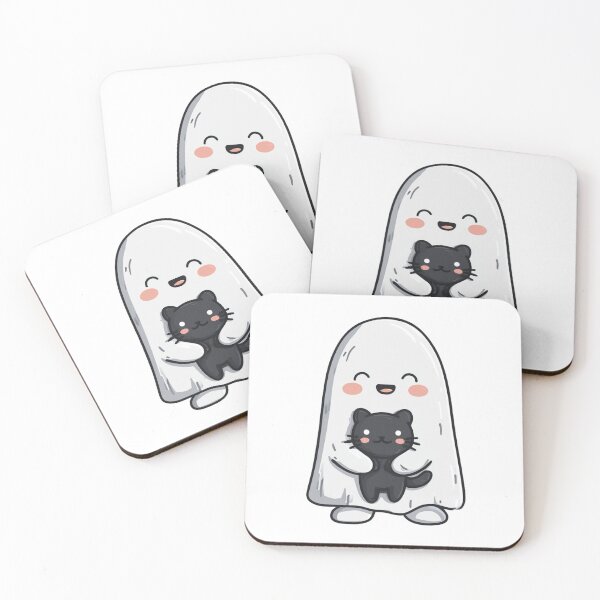 Item preview, Cute Ghost and Cat | T-Shirt designed and sold by NicolasGlowArt.