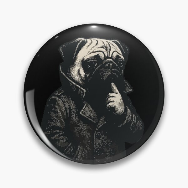 Item preview, Secret Agent Pug | Silly Paws Studio designed and sold by SillyPawsStudio.