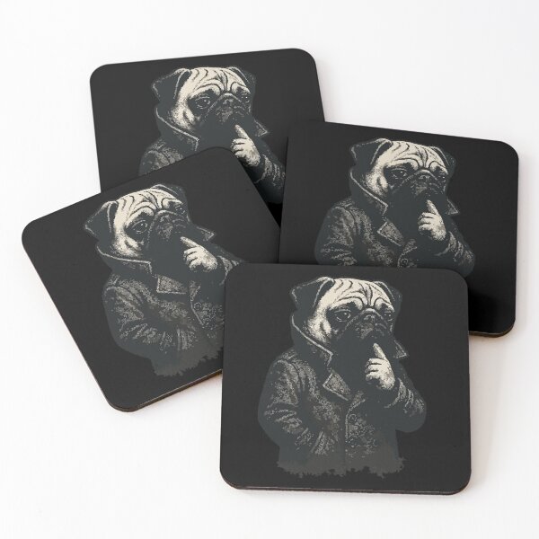 Item preview, Secret Agent Pug | Silly Paws Studio designed and sold by SillyPawsStudio.