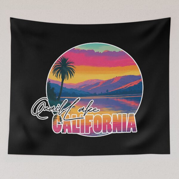 Item preview, Quail Lake, Los Angeles County, California, Lake sunset designed and sold by Wanderful-roads.