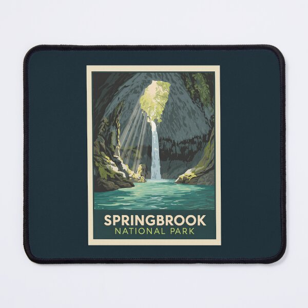 Item preview, A Vintage Illustration of Springbrook National Park - Australia designed and sold by GoodOldVintage.