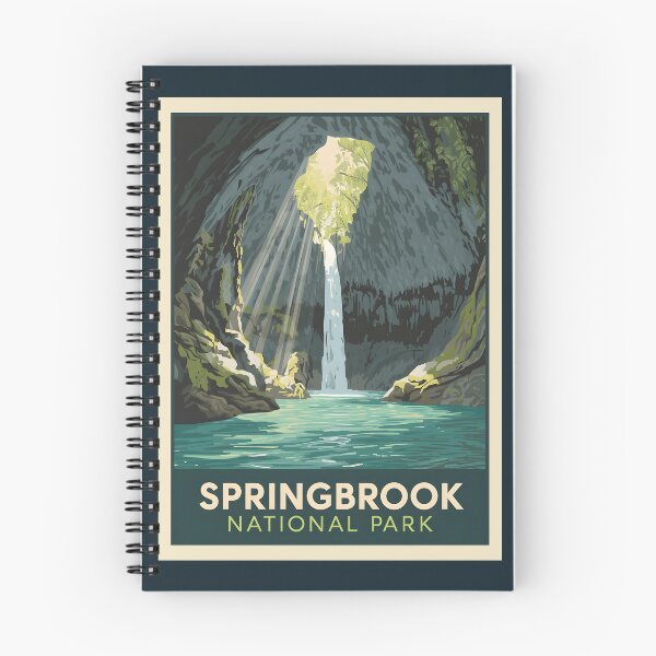 Item preview, A Vintage Illustration of Springbrook National Park - Australia designed and sold by GoodOldVintage.