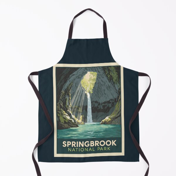 Item preview, A Vintage Illustration of Springbrook National Park - Australia designed and sold by GoodOldVintage.
