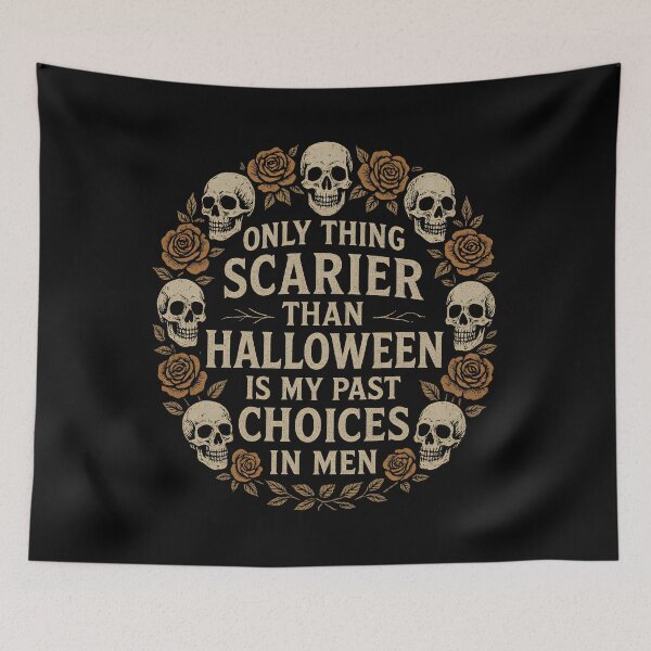 Item preview, Only Thing Scarier Than Halloween Is My Past Choices in Men Funny Halloween Quote designed and sold by AsTrooArts.