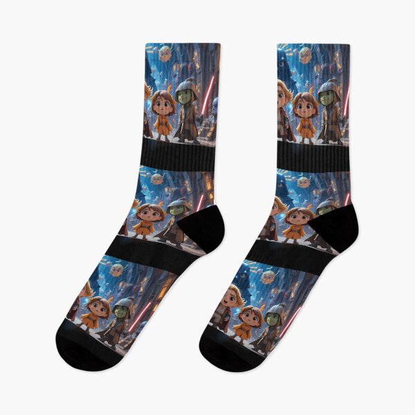 Item preview, Colorful Star Wars Characters Playful Cartoon Style designed and sold by ART ATTACK ZONE.