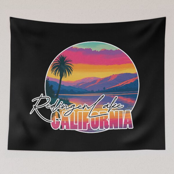 Item preview, Redinger Lake, Fresno and Madera County, California, Lake sunset designed and sold by Wanderful-roads.