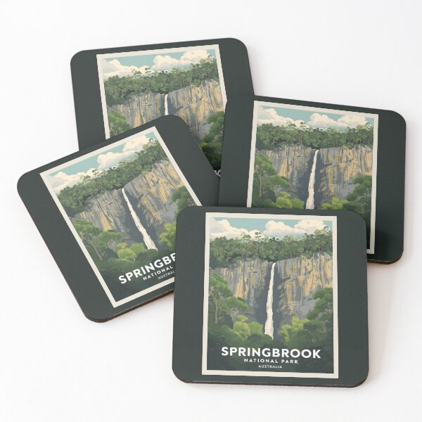 Item preview, A Vintage Illustration of Springbrook National Park - Australia designed and sold by GoodOldVintage.