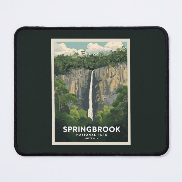 Item preview, A Vintage Illustration of Springbrook National Park - Australia designed and sold by GoodOldVintage.