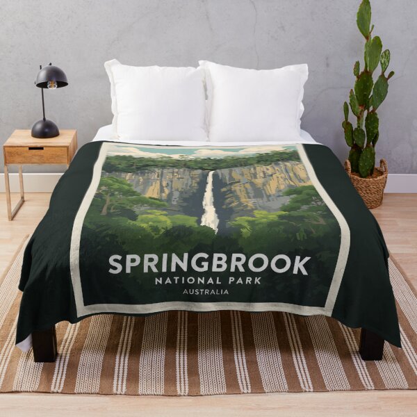 Item preview, A Vintage Illustration of Springbrook National Park - Australia designed and sold by GoodOldVintage.