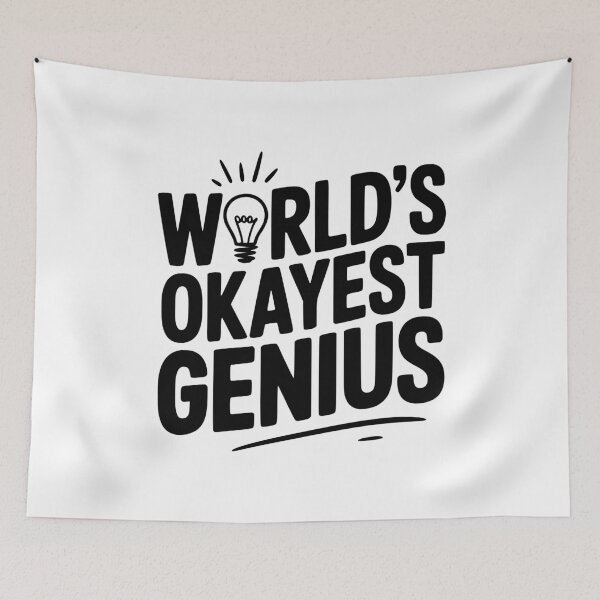 Item preview, World’s Okayest Genius designed and sold by Frank Ring.