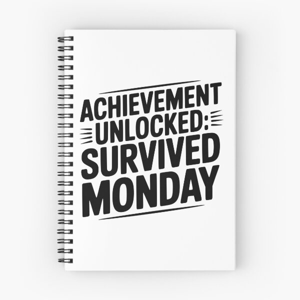 Item preview, Achievement Unlocked Survived Monday designed and sold by Frank Ring.