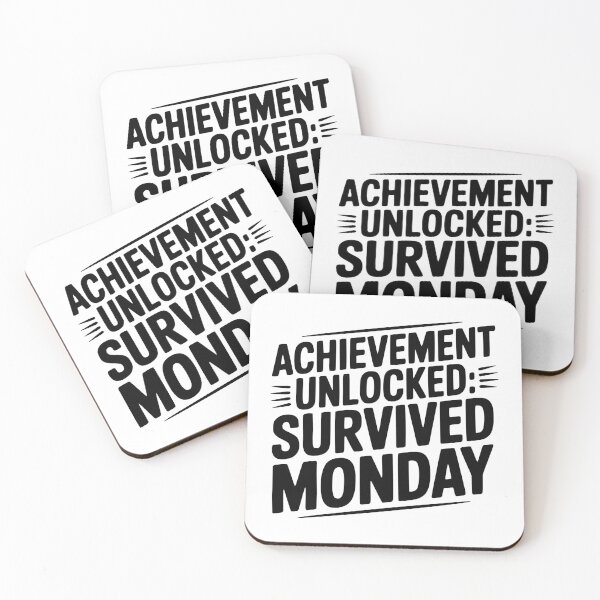 Item preview, Achievement Unlocked Survived Monday designed and sold by Frank Ring.