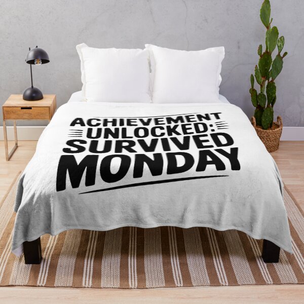 Item preview, Achievement Unlocked Survived Monday designed and sold by Frank Ring.