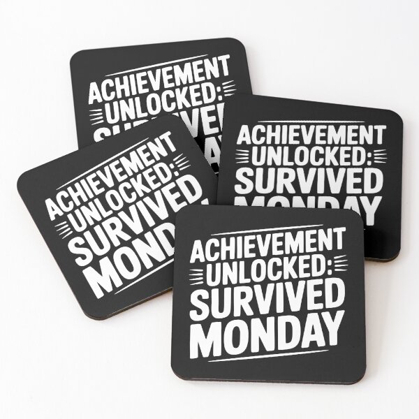 Item preview, Achievement Unlocked Survived Monday designed and sold by Frank Ring.