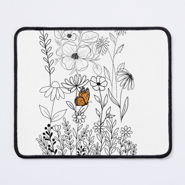 Item preview, Wildflower Butterfly Graphic T-Shirt Women Men Nature Garden Flower Lover Tee designed and sold by Estelle Printworks.
