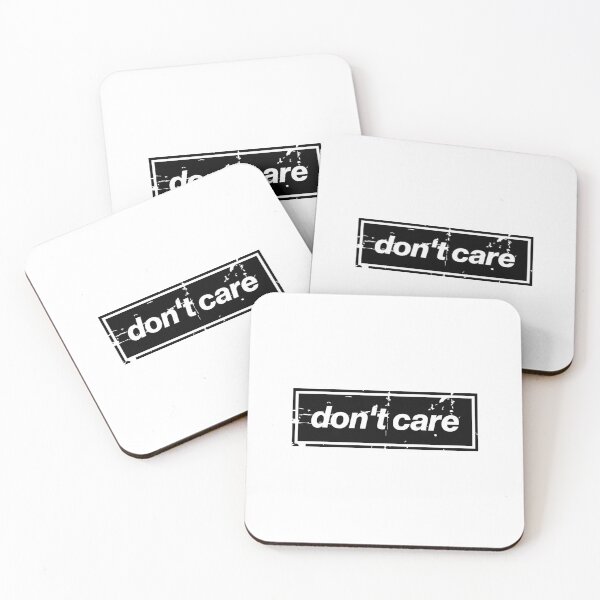 Item preview, Don't Care Oasis Distressed – Bold Message Design Black designed and sold by Butter Creative.