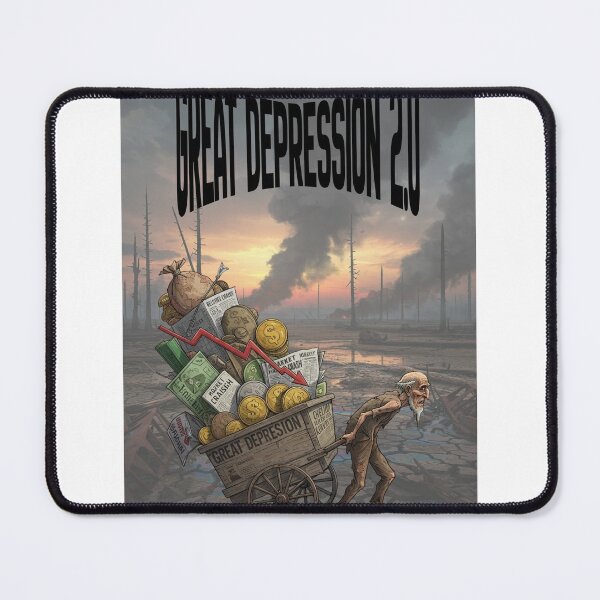 Item preview, Great Depression 2.0 – Surreal Economic Collapse Illustration designed and sold by MREUH.