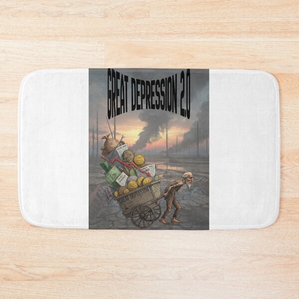 Item preview, Great Depression 2.0 – Surreal Economic Collapse Illustration designed and sold by MREUH.
