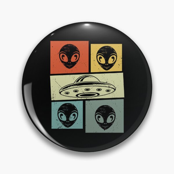 Item preview, Retro Vintage Alien UFO Poster Design designed and sold by CleanDecor.
