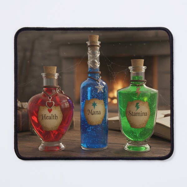 Item preview, Gamer's Potion Set - Health, Mana, and Stamina designed and sold by NanoBanana.