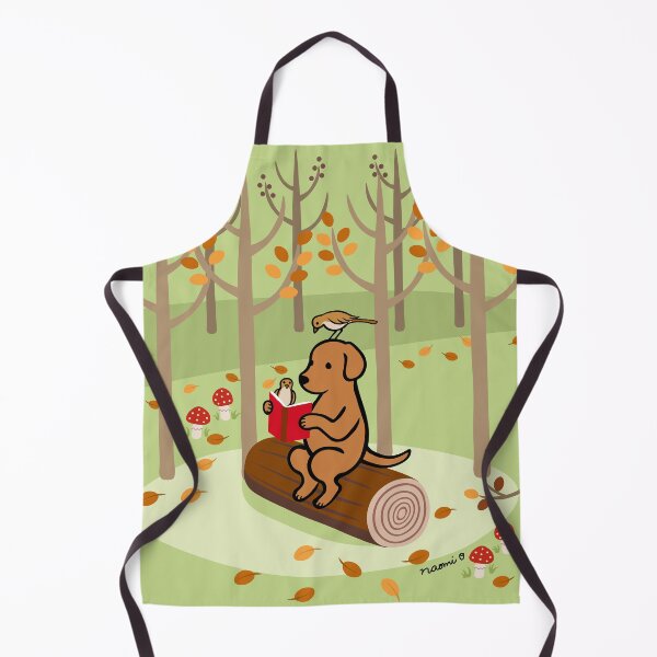Item preview, Fox Red Labrador Reading in the Forest designed and sold by HappyLabradors.