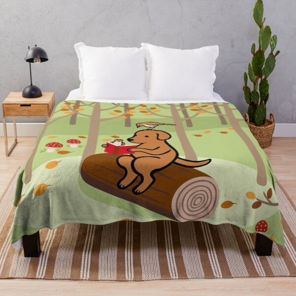 Item preview, Fox Red Labrador Reading in the Forest designed and sold by HappyLabradors.