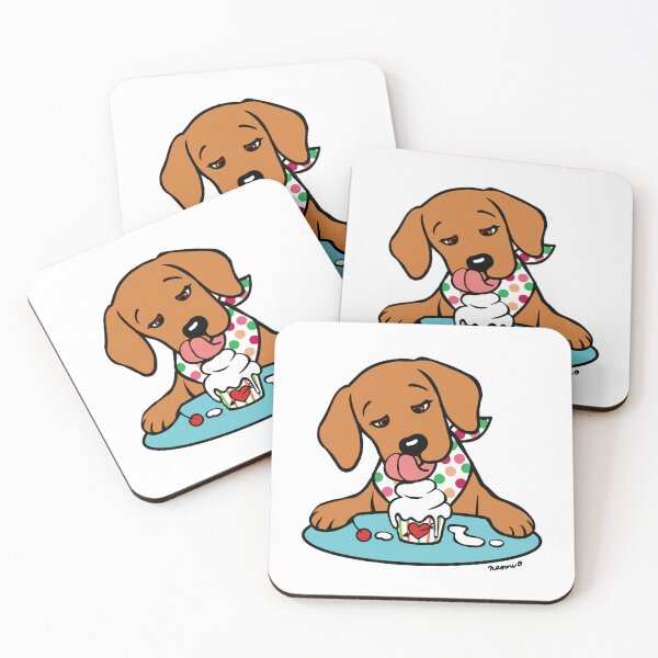 Item preview, Cute Fox Red Labrador Eating Ice Cream designed and sold by HappyLabradors.