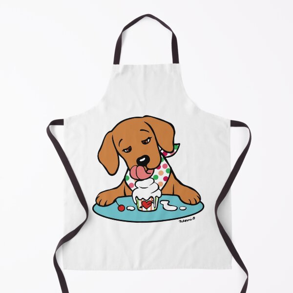 Item preview, Cute Fox Red Labrador Eating Ice Cream designed and sold by HappyLabradors.