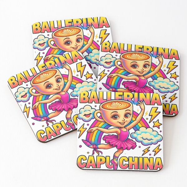 Item preview, ballerina cappuccina retro rainbow vibes designed and sold by PrintopiaHaven.