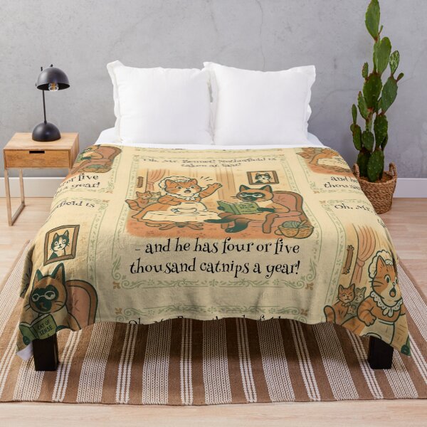 Item preview, Oh, Mr. Bennet! Netherfield Is Taken at Last – Jane Austen Cat Parody designed and sold by The Sandy Design Store.
