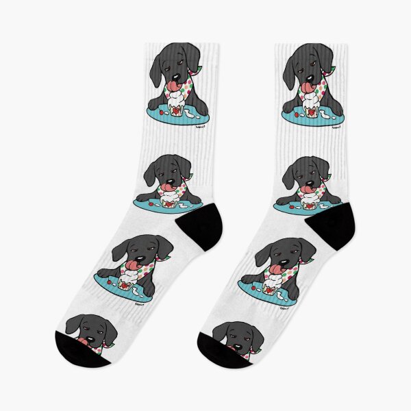 Item preview, Cute Black Labrador Eating Ice Cream designed and sold by HappyLabradors.