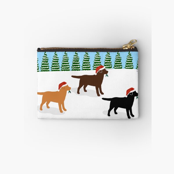 Item preview, Labrador Trio Christmas Snowfield designed and sold by HappyLabradors.