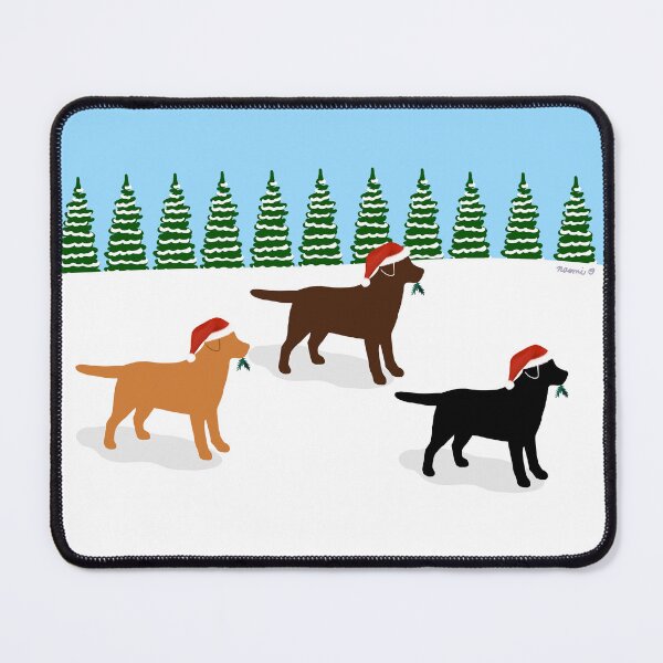 Item preview, Labrador Trio Christmas Snowfield designed and sold by HappyLabradors.