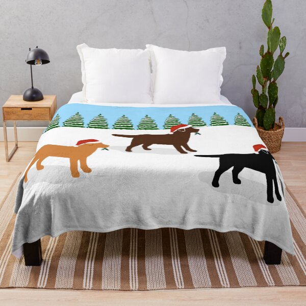 Item preview, Labrador Trio Christmas Snowfield designed and sold by HappyLabradors.