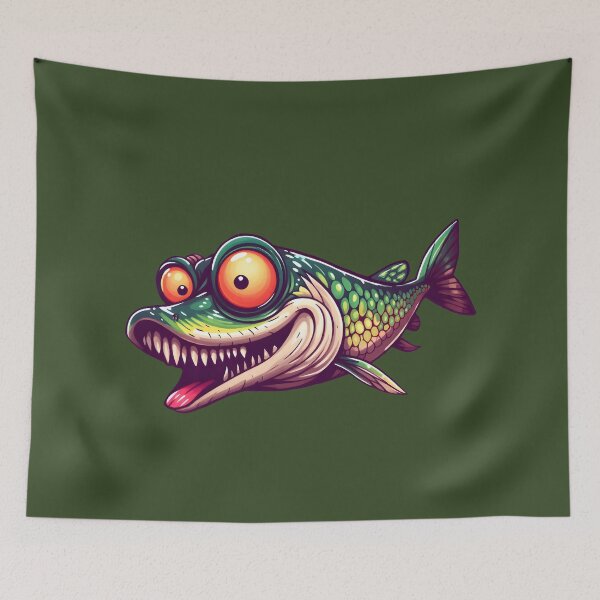 Item preview, Maddfishy1975 crazy fish Esox lucius MF75 #00023 designed and sold by maddfishy1975.
