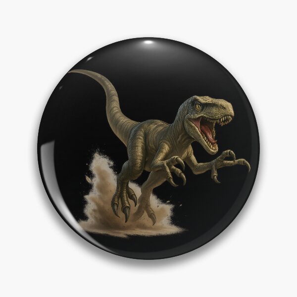 Artikelvorschau, Velociraptor Leap – Hyperrealistischer Dino-Angriff entworfen und verkauft von Jack’s Shirts Craft.