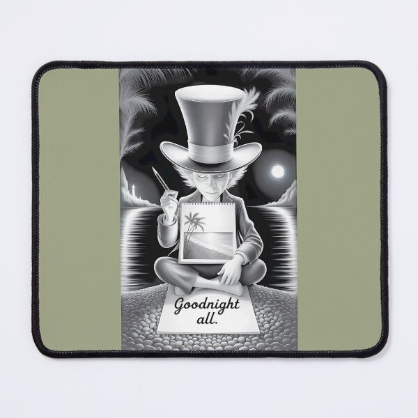 Item preview, Artists Nocturnal Beach Dream in Black and White designed and sold by Alicia Jackson.