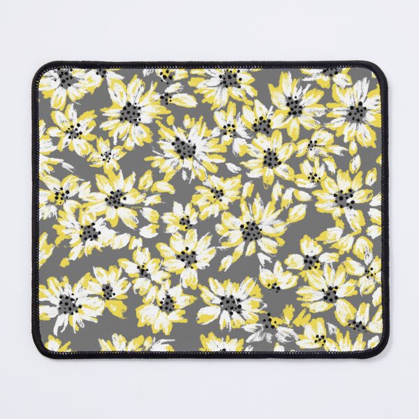 Item preview, Bloom Bud-Butter Cup Yellow And Grey designed and sold by Fabricatemyart.