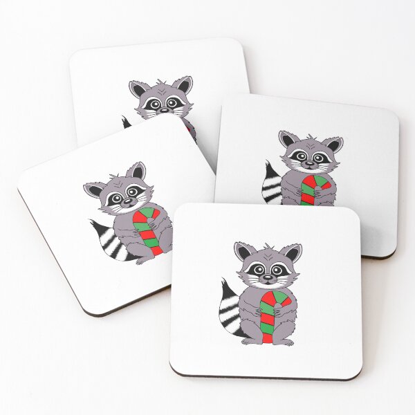Item preview, Festive Animals Christmas Raccoon designed and sold by Sartoris Art.