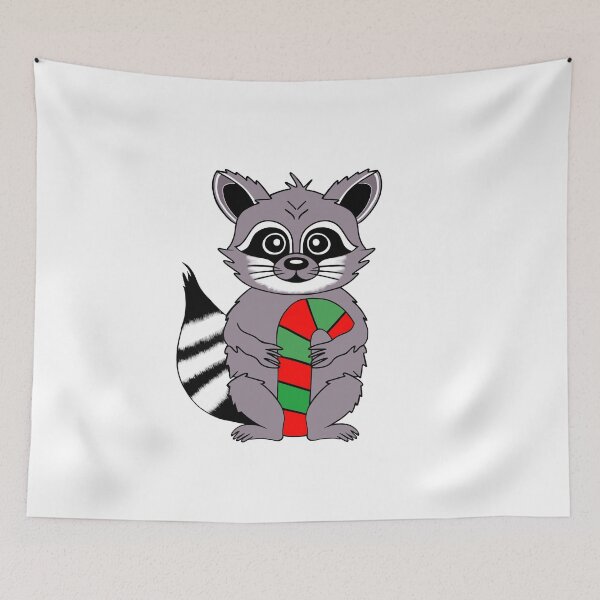 Item preview, Festive Animals Christmas Raccoon designed and sold by Sartoris Art.